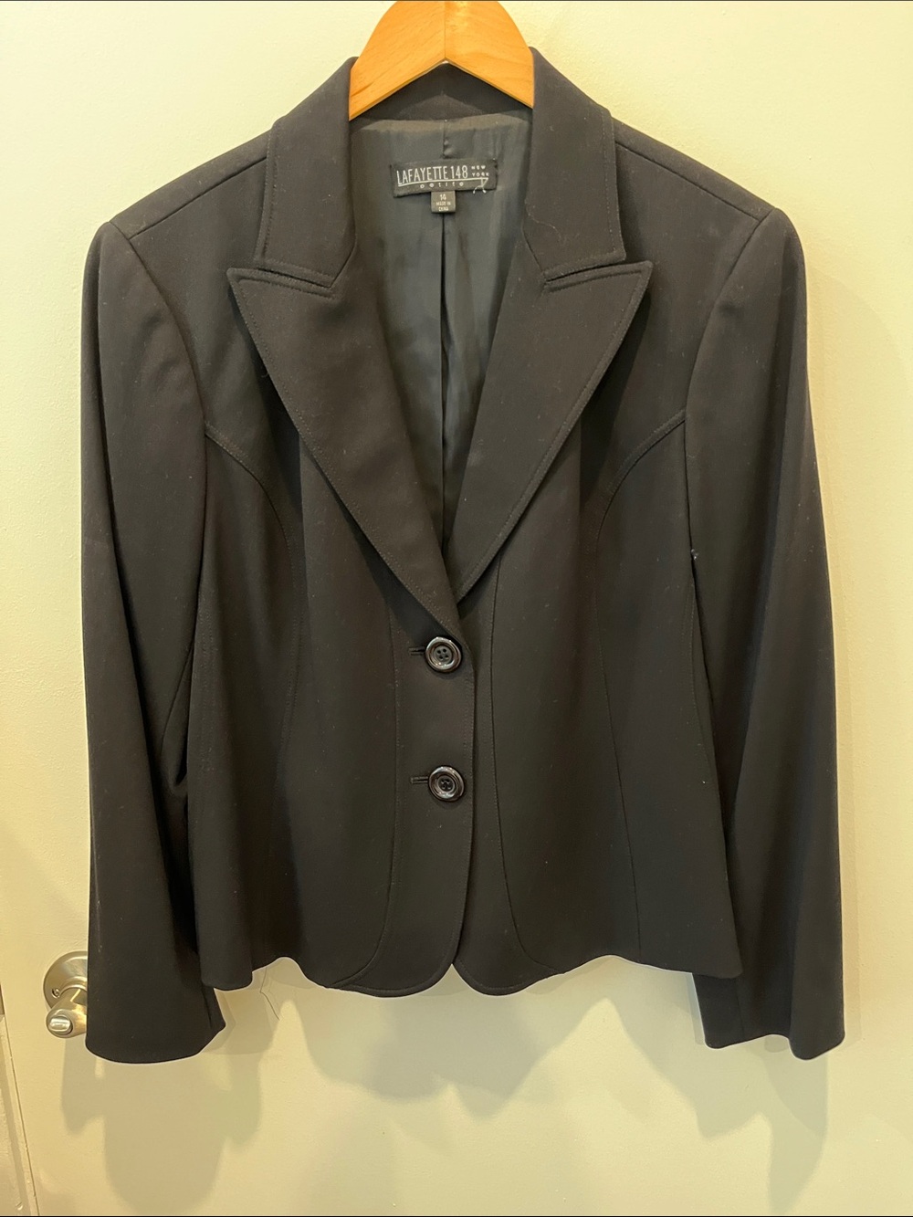 Lafayette 148 New York Black Women's Two-Button Tailored Blazer